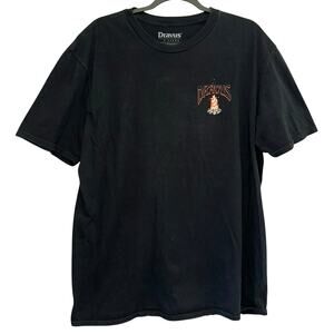 Mushroom Graphic T Shirt Dravus XL Black Trippy Camping Streetwear